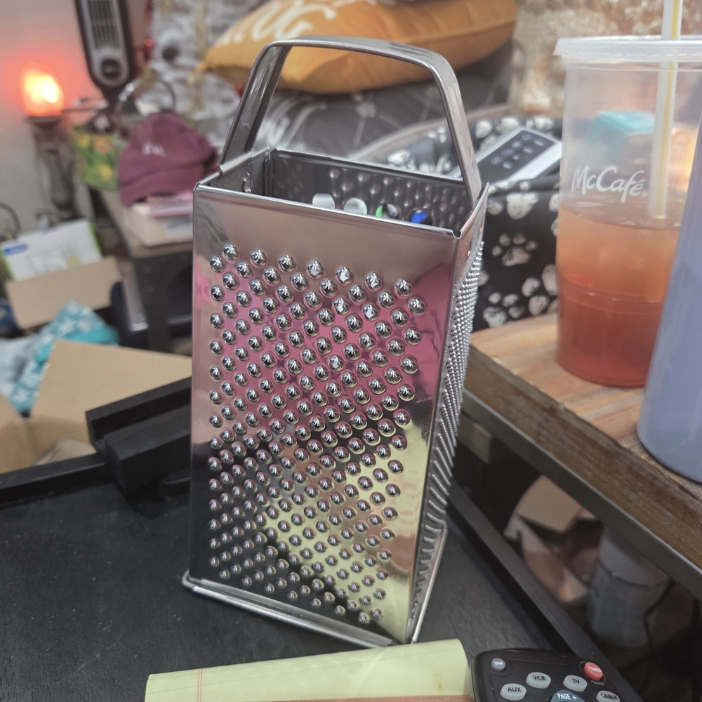 Stainless Steel 9 inch Box Grater Cheese Shredder 4 Sides